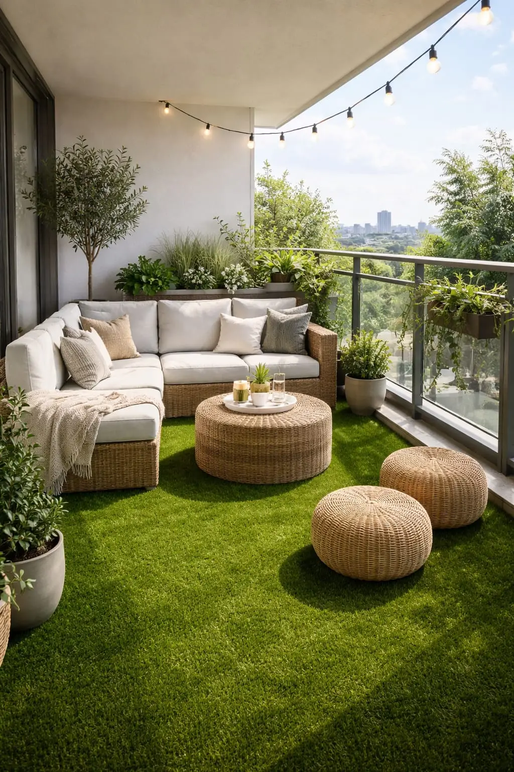Artificial grass flooring for balcony and terrace