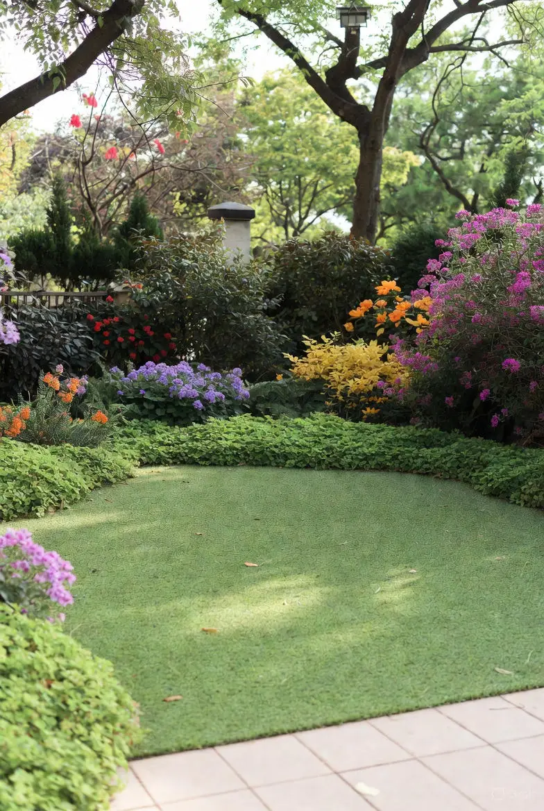 Artificial grass for garden landscaping